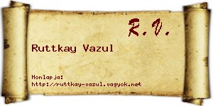 Ruttkay Vazul névjegykártya